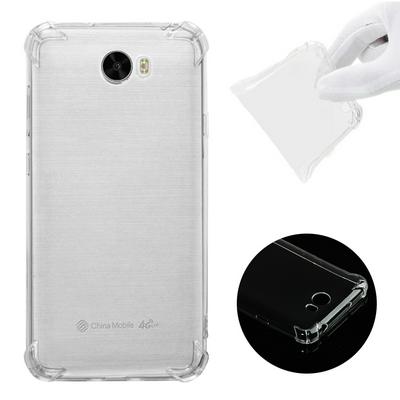 Shockproof Anti-Scratch Transparent Soft TPU Back Cover Protective Case for Huawei Y5II / Enjoy 5