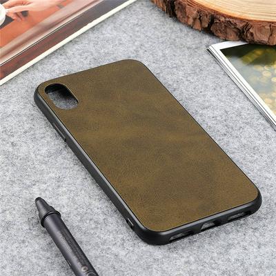 Leather-coated Phone Case for Xiaomi Redmi 7A, Calfskin Grain Shockproof Protective Case