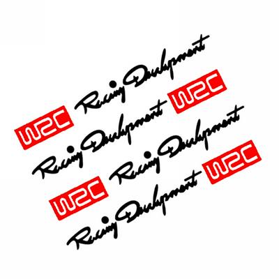 4 Pieces Racing Development WRC Car Door Handle Stickers Reflective Motor Racing Car Stickers for Toyota VW SkodaCharacteristics:  WRC car stickers for car decoration. Universal,suit for the most car door handles. Artistic,beautiful,attractive and sustain