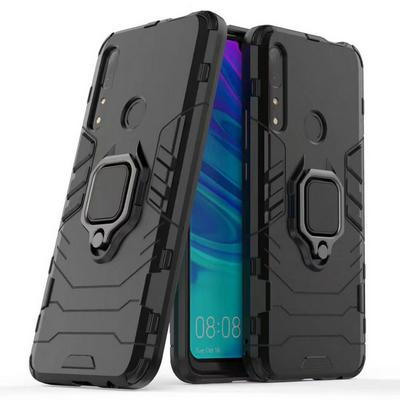 Black Panther 2 in 1 Detachable Magnetic Attraction Shockproof with Stand Hard PC + Soft TPU Back Cover Case for Huawei P Smart Z