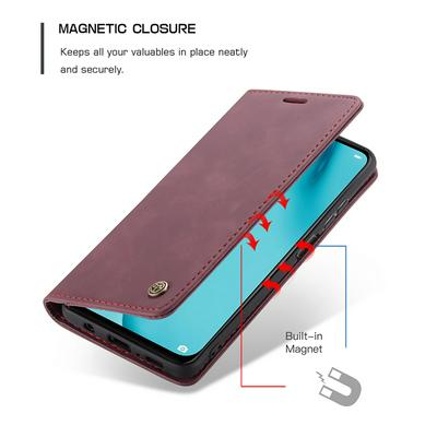 CaseMe 013 Series Side Flip Shockproof Magnetic Closure PU Leather + Soft TPU with Card Slots and Stand Case for Huawei P40 Lite