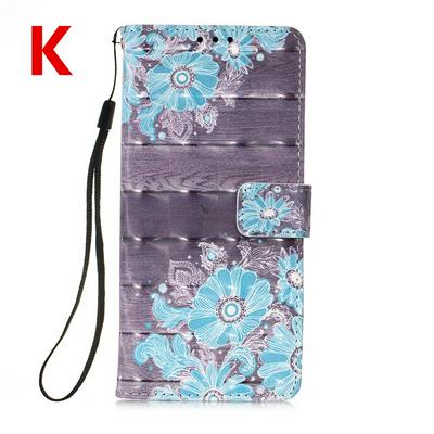 Color Painted Side Flip Scratch Resistant PU Leather Wallet Phone Case with Stand and Lanyard for HUAWEI Y5p