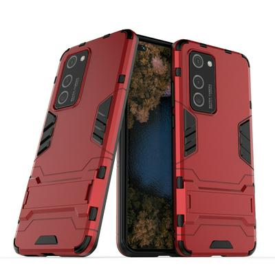Iron Man Armor Creative Anti-Fall 3 in 1 Detachable Hard PC + Soft TPU with Invisible Stand Back Cover Case for Huawei P40 Pro