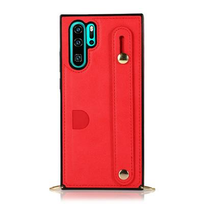 Crossbody Backpack Type Dropproof Shockproof PU Leather Wallet Phone Case with Card Slot and Wrist Strap for HUAWEI P30 Pro