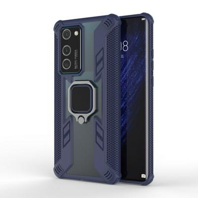 Predator Four-Corner Drop Protection Honeycomb Non-Slip with Magnetic Ring Bracket Hard PC Back + Soft TPU Bumper Back Cover Case for Huawei P40 Pro