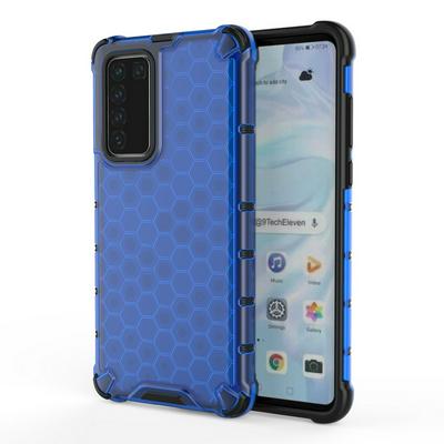 Honeycomb Pattern Detachable Hard PC + Soft TPU Back Cover Case for Huawei P40