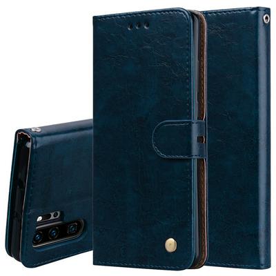 Oil Wax Pattern Retro Business Magnetic Closure Shockproof PU Leather Wallet Phone Case for HUAWEI P30 Pro
