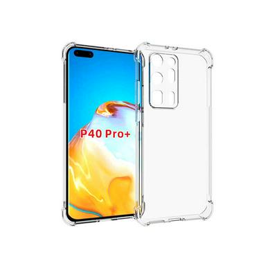 Thickened Non-Slip Waterproof Shockproof Transparent Soft TPU Back Cover Protective Case for Huawei P40 Pro+