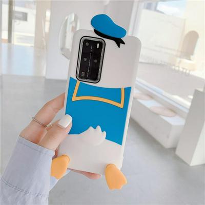 3D Cartoon Donald Duck Pattern Shockproof Anti-Scratch Soft Silicone Back Cover Case for Huawei Mate 30