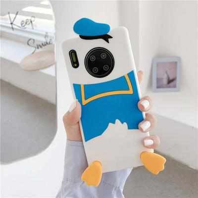 3D Cartoon Donald Duck Pattern Shockproof Anti-Scratch Soft Silicone Back Cover Case for Huawei P40 Pro