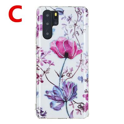 Electroplating Soft TPU Colorful Pattern Anti-fall Shockproof Back Cover Phone Case for HUAWEI P30 Pro