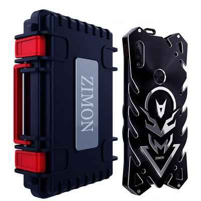 Luxury Box Packing Zimon Vulcan Series Shockproof Aluminum Metal Back Cover Case for Huawei P20 Lite / Nova 3e 