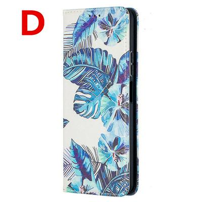 Color Painted Magnetic Closure Cute Cartoon Pattern Side Flip Scratch Resistant PU Leather Wallet Phone Case with Stand for HUAWEI P smart 2021