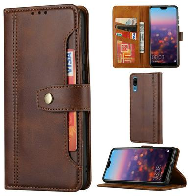Calf Texture Flip Leather Case for Huawei P20 Pro All-inclusive Anti-drop Wallet Style Cover with Card Slots