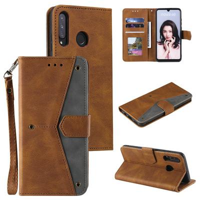 Skin Feel Calf Pattern Stitching Shockproof PU Leather + Soft TPU Wallet Phone Case with Bracket Card Slots for HUAWEI P30 