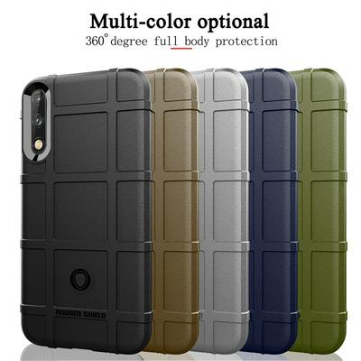 Rugged Shield Frosted Four Corners Airbag Design Non-Slip Soft TPU Back Cover Case for Huawei Honor Play 3 / Enjoy 10