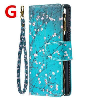 Colored Painting Zipper Wallet BF03 Scratch Resistant PU Leather Phone Case with Stand &Lanyard for HUAWEI P smart 2021