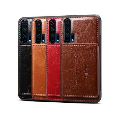 HUAWEI Honor 20 Pro Phone Case Leather Protective Case PU High-Grade Retro Magnetic Flip Crust Holster Business Protective Cover for Honor 20 Pro Phone Case with Card Holder