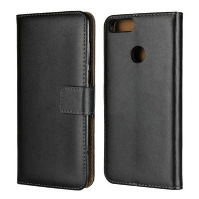Solid Color Shockproof Anti-Scratch Side Flip Genuine Leather + Soft TPU Card Slots with Magnetic Buckle and Stand Wallet Protective Case for Huawei P Smart / Enjoy 7S