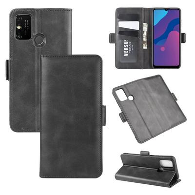 Retro Side Flip Shockproof Anti-Scratch PU Leather + Soft TPU Picture Frame Double Buckles with Stand and Card Slots Wallet Case for Huawei Honor Play 9A