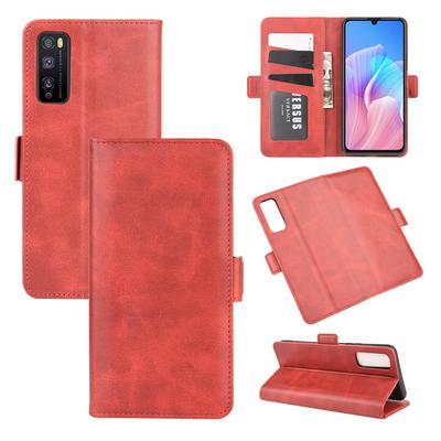 Double Buckle Left and Right Open Scratch Resistant PU Leather Phone Cover with Stand and Card Slots for HUAWEI Honor 30 Youth/Enjoy 20 Pro/Enjoy Z 5G