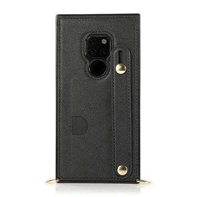 Crossbody Backpack Type Dropproof Shockproof PU Leather Wallet Phone Case with Card Slot and Wrist Strap for HUAWEI Mate 20
