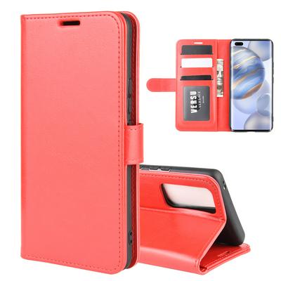 R64 Pattern Single Fold Edge Side Flip Shockproof PU Leather + Soft TPU Picture Frame Magnetic Buckle with Stand and Card Slots Wallet Case for Huawei Honor 30 Pro