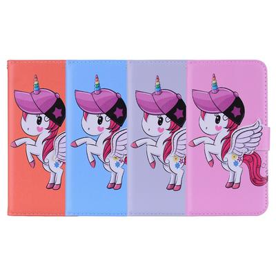 Pegasus Unicorn Pattern with Makeup Mirror PU Leather + Soft TPU with Stand Support and Card Holder and Wallet Slots Protective Case for Huawei Mate 10 Lite / Nova 2i / Maimang 6 
