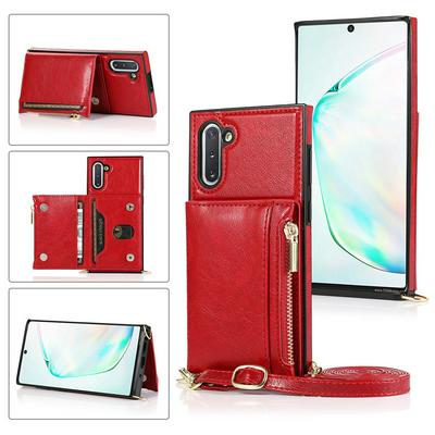 Fashion Crossbody Type Multi-purpose Zipper Drop Protection Flip Card Slots PU Leather Wallet Phone Case for HUAWEI Honor Note 10
