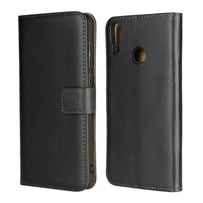 Solid Color Shockproof Side Flip Genuine Leather + Soft TPU Card Slots with Magnetic Buckle and Stand Protective Case for Huawei Honor 8C