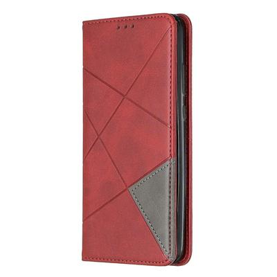 HUAWEI PSMART+ / Honor10i PU+TPU Clamshell Phone Case Geometric Mosaic Pattern Retro Simple Solid Color Style Leather Phone Case for HUAWEI PSMART+ / Honor10i Phone Case