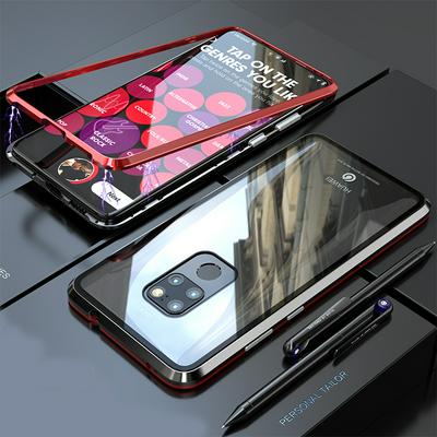 HD Transparent Tempered Glass Magnetic Attraction Back Cover Case for Huawei Mate 20 X 
