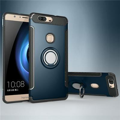 Invisible Ring Bracket Armor Drop-proof Shockproof Car Magnetic Suction Hard PC Back Cover Phone Case for HUAWEI Honor V8