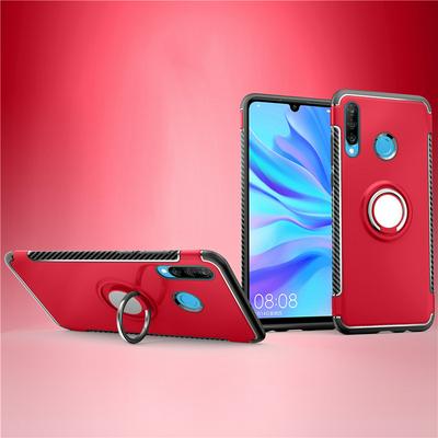 Invisible Ring Bracket Armor Drop-proof Shockproof Car Magnetic Suction Hard PC Back Cover Phone Case for HUAWEI nova 4e