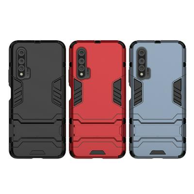 Iron Man Armor Creative Anti-Fall 3 in 1 Detachable Hard PC + Soft TPU with Invisible Stand Back Cover Case for Huawei Nova 6