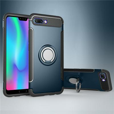 Invisible Ring Bracket Armor Drop-proof Shockproof Car Magnetic Suction Hard PC Back Cover Phone Case for HUAWEI Honor 10
