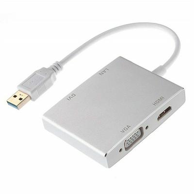 USB 3.0 Hub 4k HDMI Converter Cable VGA DVI RJ45 Gigabit Ethernet Lan Video Adapter 