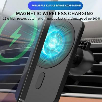 15W Magnetic Wireless Car Charger Mount Fast Charging Wireless Charger Car Phone Holder For IPhone 12 12 Pro 12 Pro Max