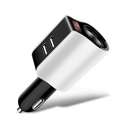 5V 3.1A Fast Charging Dual USB Car Charger LED Display Smoke Socket Power Adapter Tablet Mobile Phone Charger  