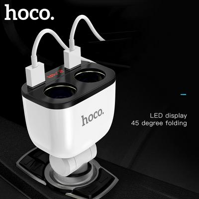 HOCO 3.1A Dual USB LED 160W 2 Plugs Quick Car Charger Power Splitter Adapter 