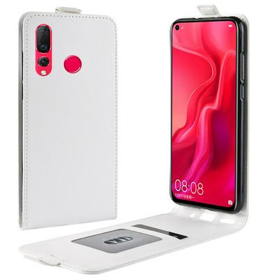 R64 Pattern Single Fold Edge Up and Down Vertical Flip PU Leather + Soft TPU with Card Slot and Magnetic Buckle Protective Case for Huawei Nova 4 
