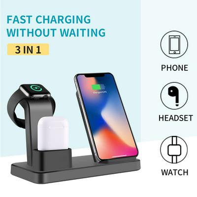 3in1 10W Qi Wireless Charger Airpods Apple Watch  Charger Stand Holder