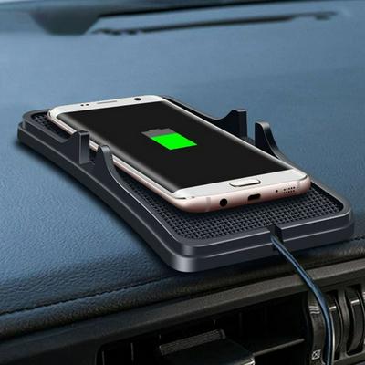Wireless Car Charger, 5W Wireless Charging Mat Non-slip Dashboard Console Phone Holder