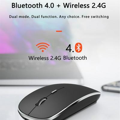 WIWU 2.4G Wireless Mouse Ergonomic Bluetooth Mouse with USB Receiver for Laptop PC Rechargeable Silent Mice Dual Mode Mouse