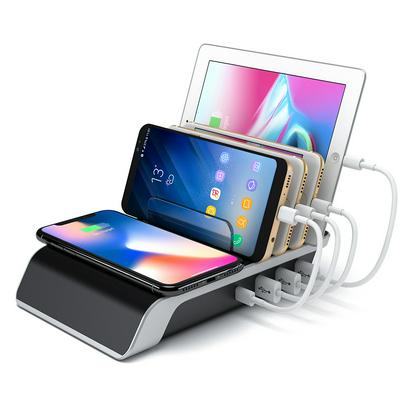Multifunction Wireless Charger Universal Charging Station with Detachable Baffles Compatible with iPhone, Samsung, Huawei, Xiaomi, Google, LG, Oneplus