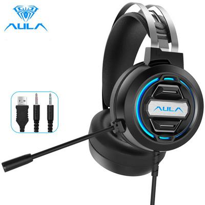 AULA S603 Gaming Headphones Wired Headset Gamer Headphones Deep Bass Stereo Earphone with Microphone for PC Computer PS4 Laptop
