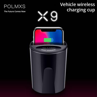 10W Wireless Car Charger Cup Holder QI Wireless Charger with USB and Type-C Port for iPhone, Samsung, Huawei, and More