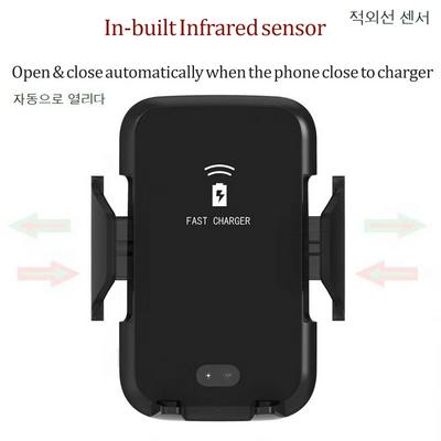 Wireless Car Charger, 10W Qi Fast Charging Car Phone Mount with Built-in Infrared Sensor for iPhone, Samsung, and More 