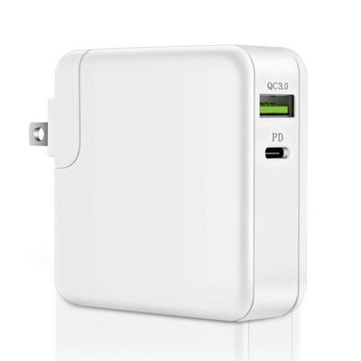 USB-C PD Wall Charger 45W Dual Port Travel Charger with Folding Plug