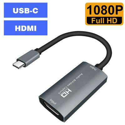 HD 1080P Video Capture Card Anti Interference Grabbe Audio Teaching Grabber Portable Game Recording Via DSLR HDMI To TYPE C